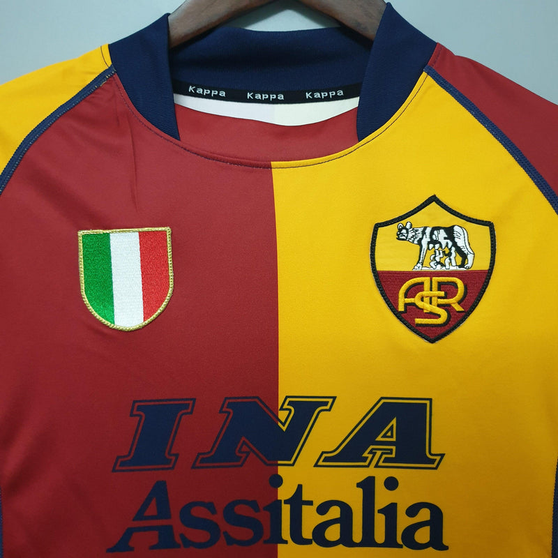 Camiseta retro local de la AS Roma 2001/02