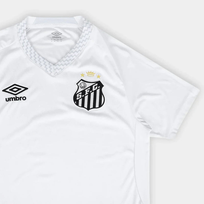 Camiseta de aficionado Umbro Santos I 25/26 s/n para hombre - Blanco y gris 