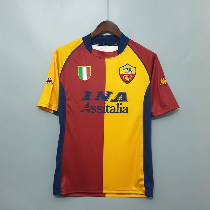 Camiseta retro local de la AS Roma 2001/02