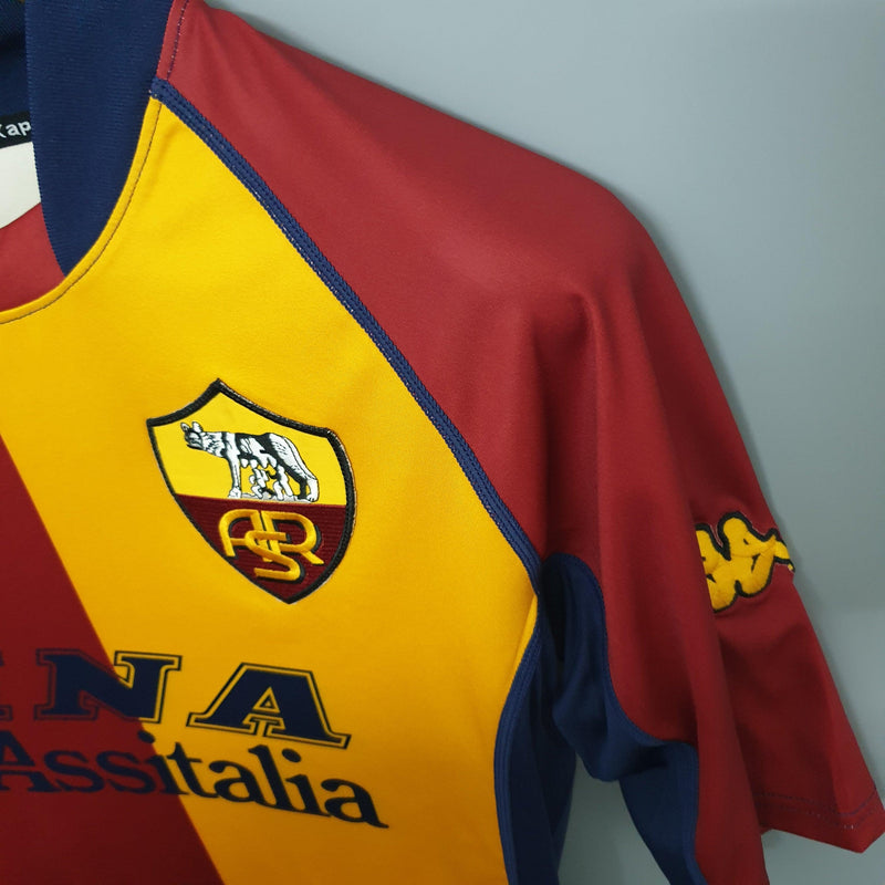 Camiseta retro local de la AS Roma 2001/02