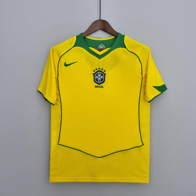 Camiseta retro local de la selección nacional de Brasil 2004/06