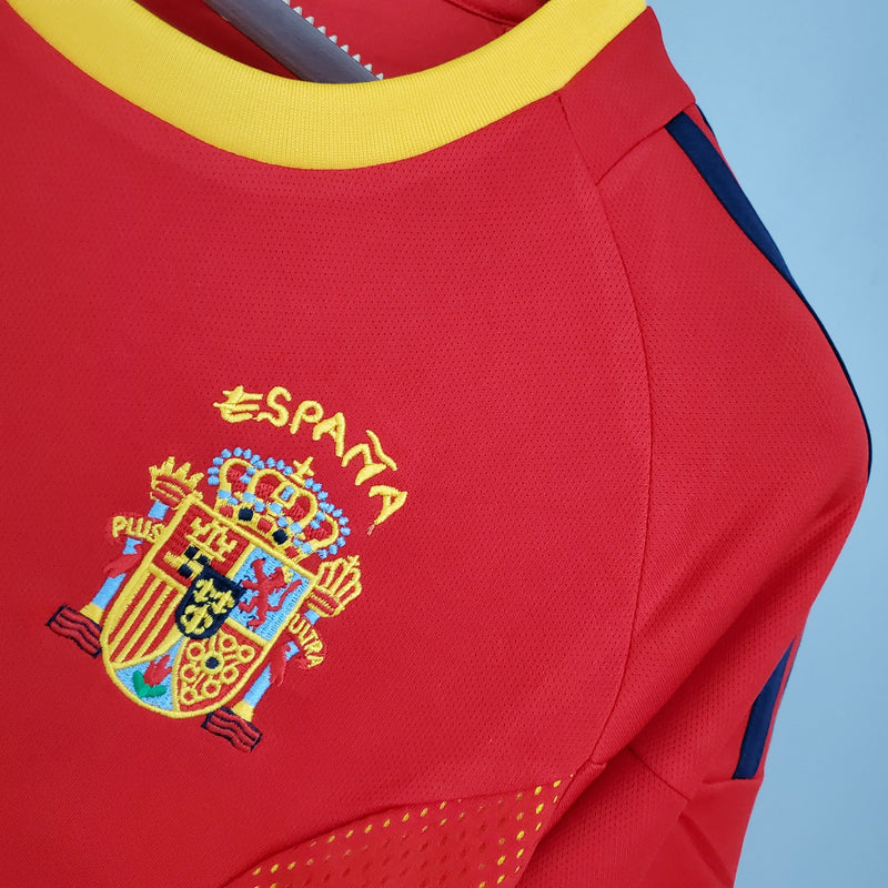 Camiseta local de España (1) 2002 Adidas Retro para hombre