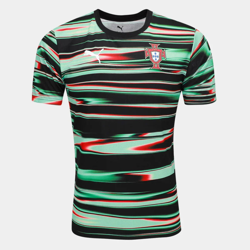 Camiseta de aficionado Puma Portugal Prematch 25/26 (talla n.° 25) para hombre - Negro y verde 