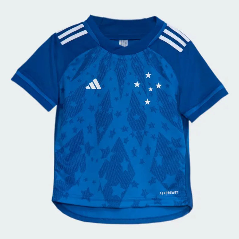Conjunto infantil Cruzeiro l 2024/25 Azul - Modelo Fan